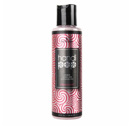 Żel do masażu - Sensuva Handipop Massage Gel Strawberry 125 ml